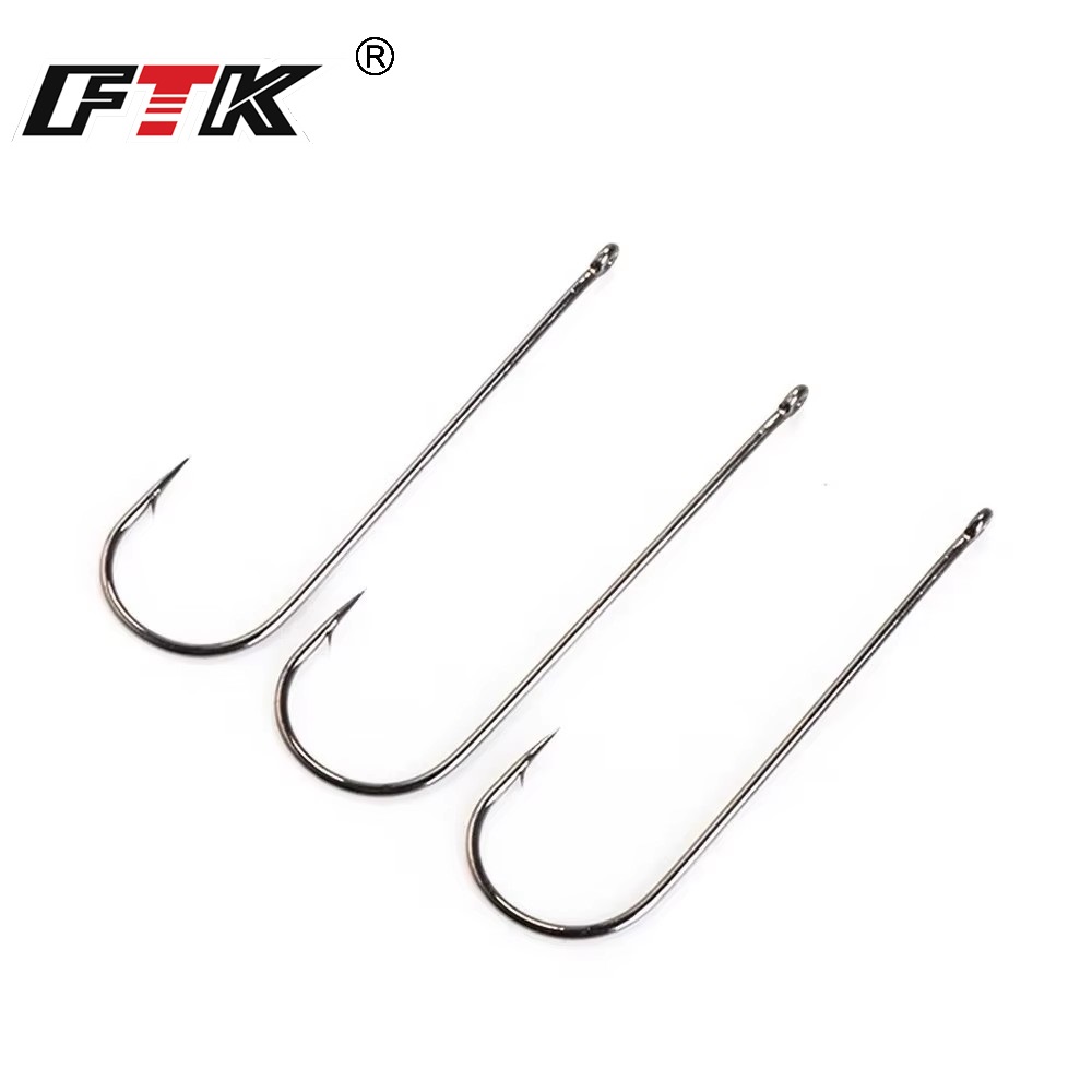 Fishing Hook Barbless - FTK 5-9 ชิ้น ABERDEEN เบ็ดตกปลาพร้อมตา 4/0