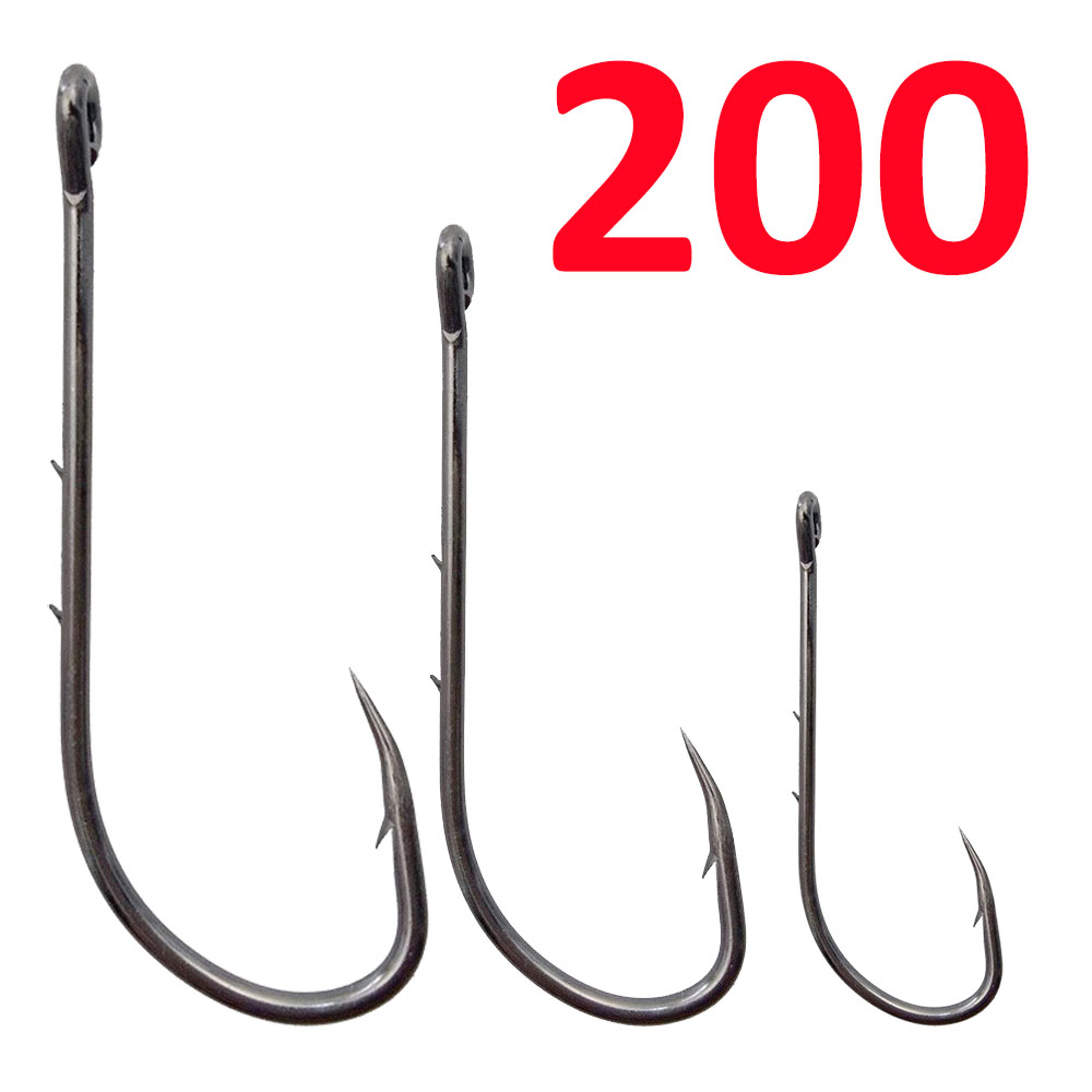 Fishing Hook Assortment - 200 ชิ้น Baitholder Fishhook ปลาคาร์พตะขอตกปลา Jig