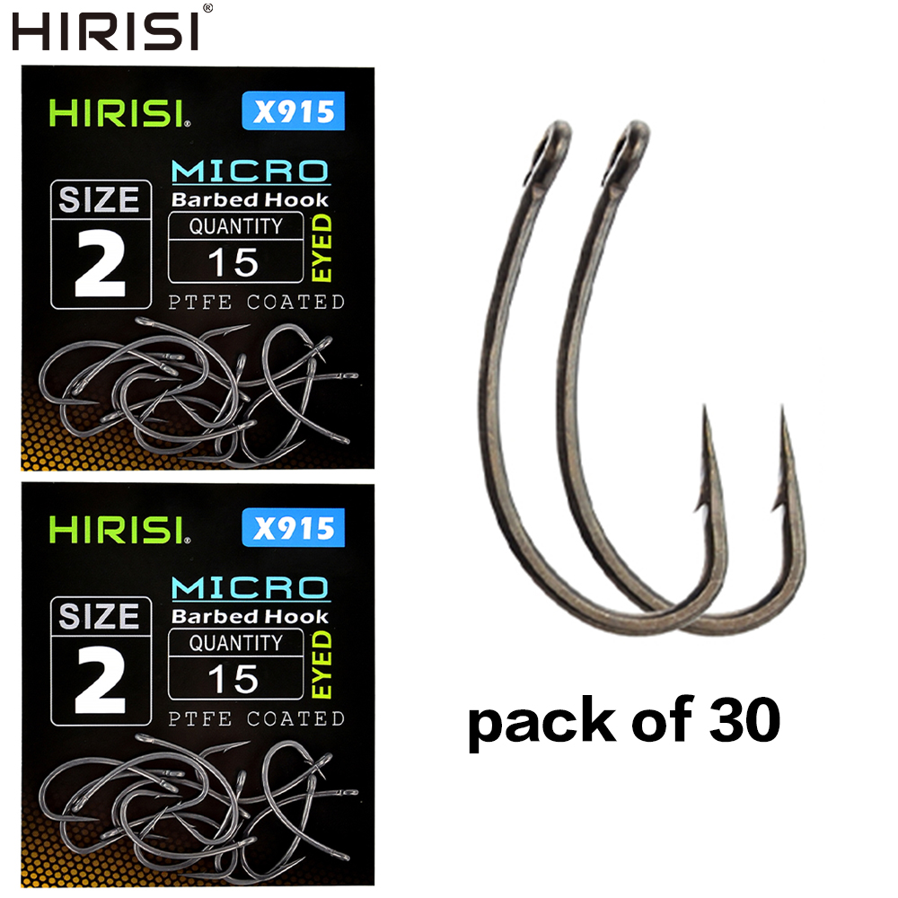 Fishing Hook Barbless - Hirisi 30x ปลาคาร์พตะขอตกปลา Eye Micro Barb