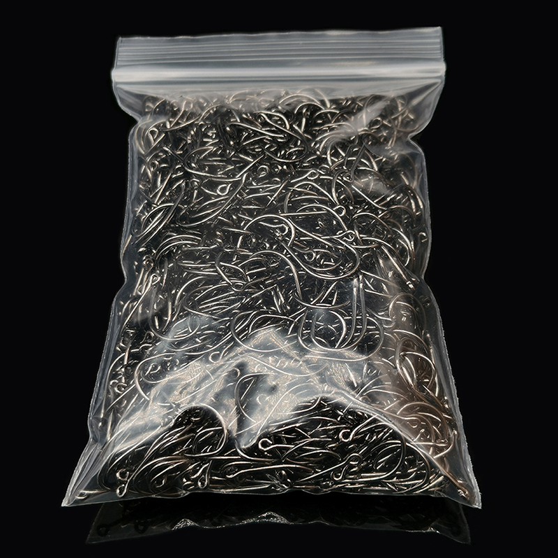 Fishing Hook Barbless - 200 ชิ้นตะขอตกปลา Eyed Circle Jighead Hook