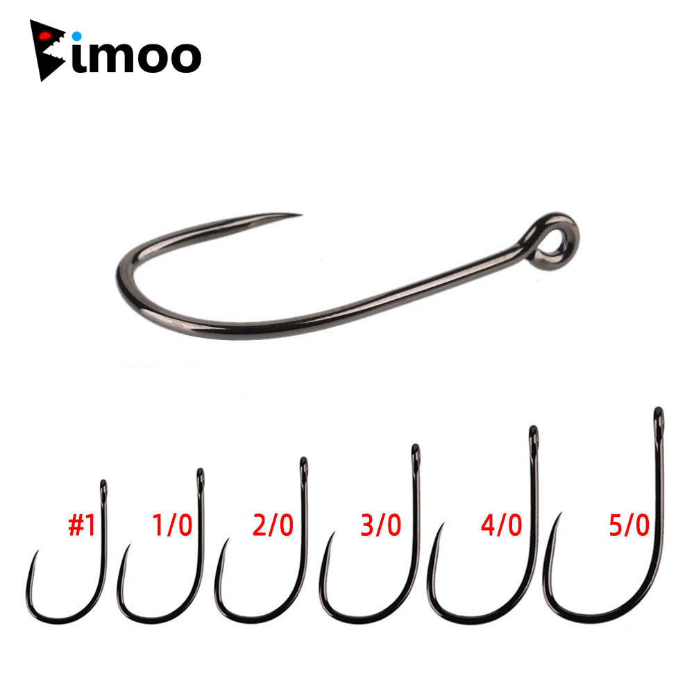 Fishing Hook Barbless - 20 ชิ้น # เบ็ดตกปลาแบบสตรีมเมอร์ ขนาด 1