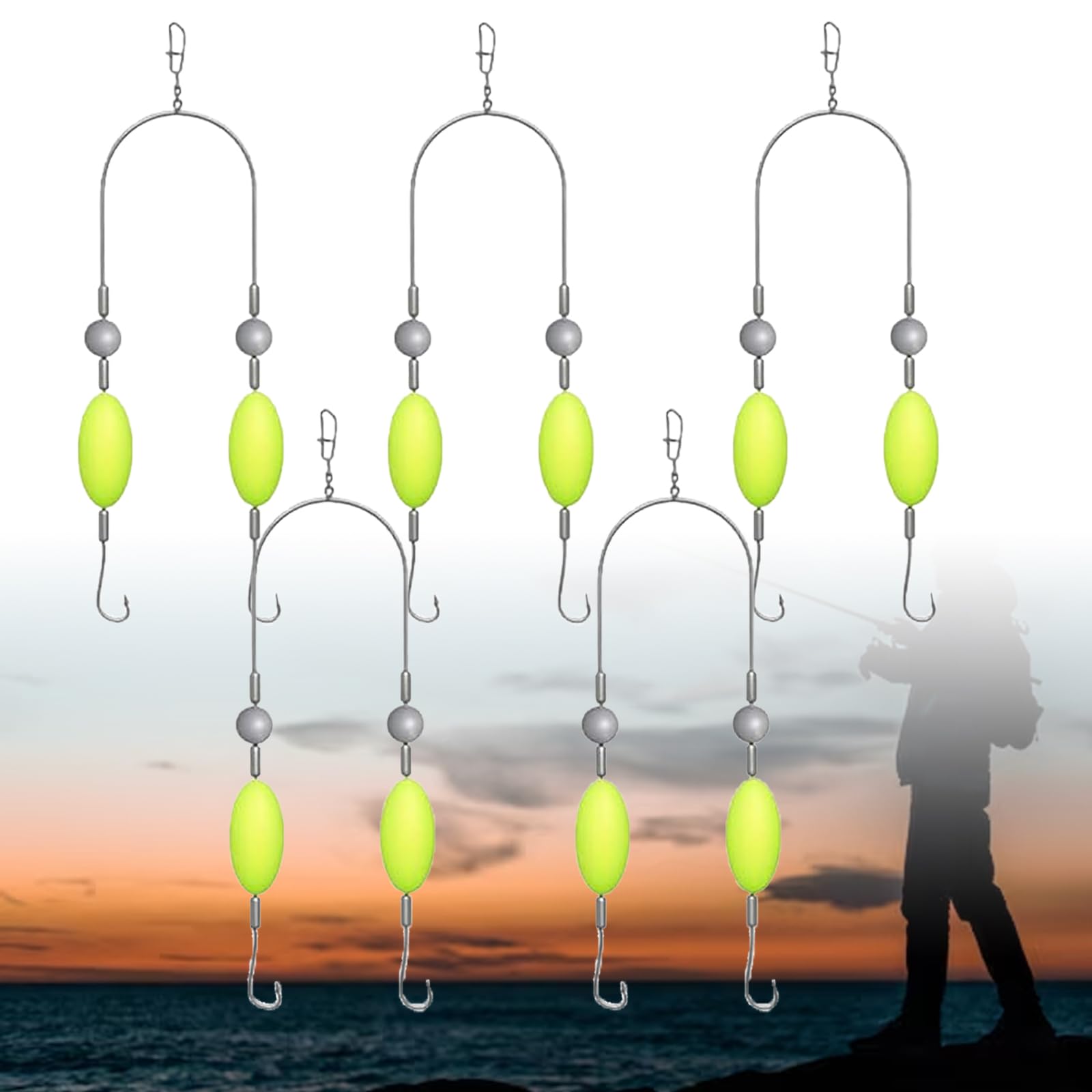 ชุดเบ็ดตกปลาแบบสองทาง 3/5/10 ช - Fishing Hook Offset บทวิจารณ์และราคา