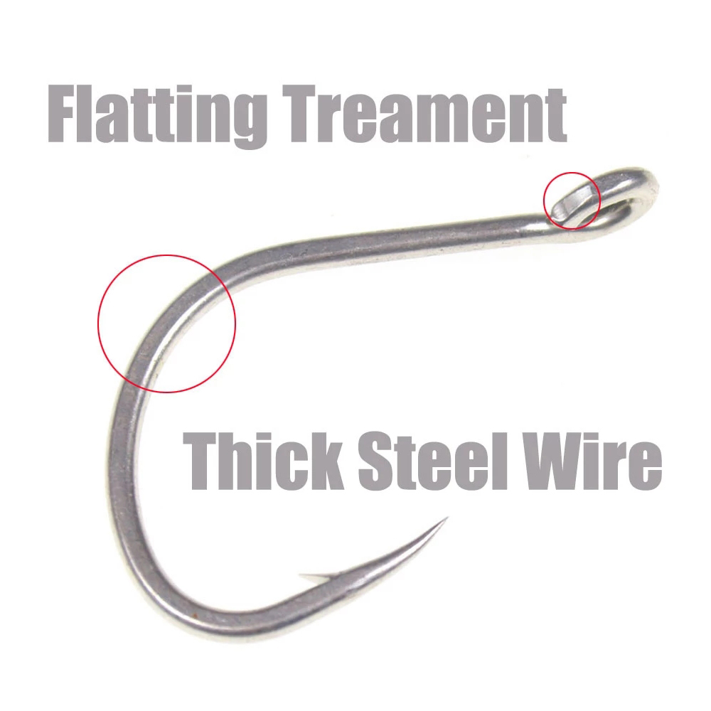 10pcs ดีบุก Anti-Rust น้ำเค็ม  - Fishing Hook Barbless บทวิจารณ์และราคา