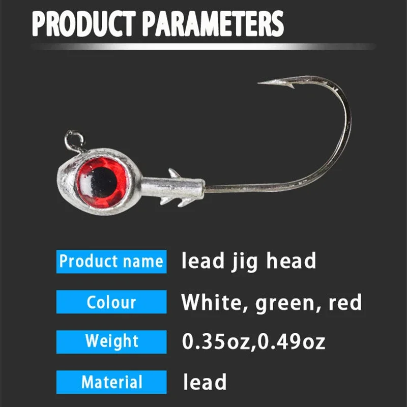 เบ็ดตกปลาหัวตะกั่ว 5 ชิ้น/ชุด  - Fishing Hook Offset บทวิจารณ์และราคา