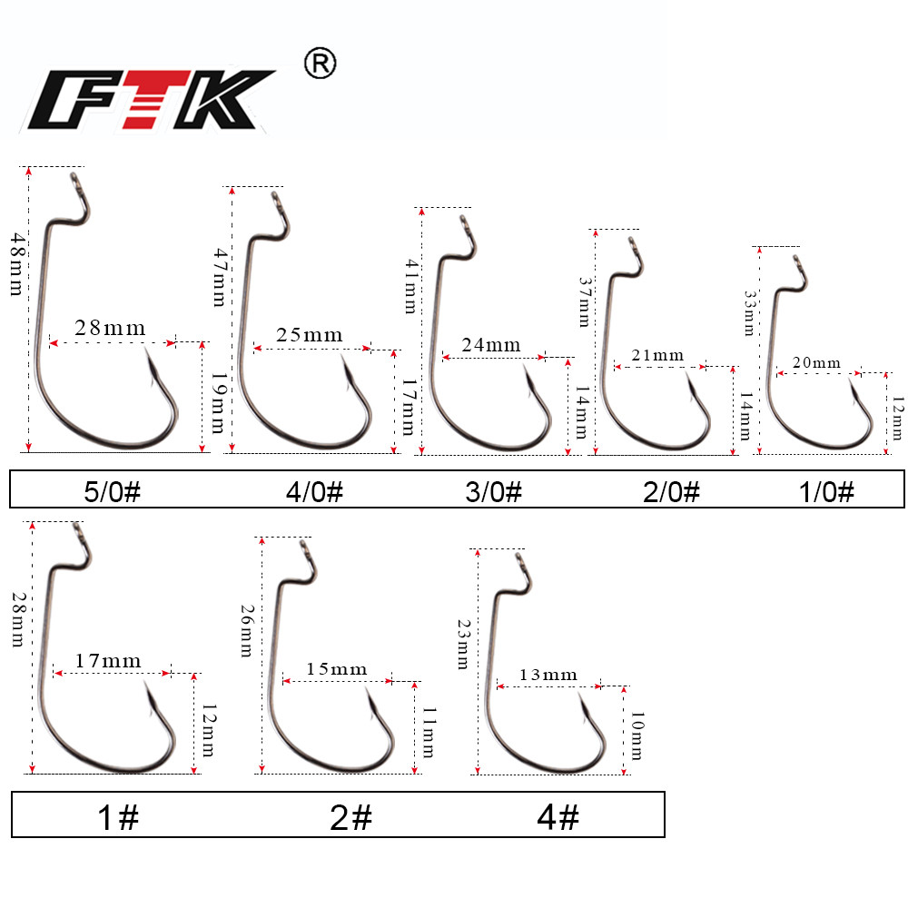FTK 12-20PCS Offset ตะขอตกปลาเ - Fishing Hook Offset บทวิจารณ์และราคา