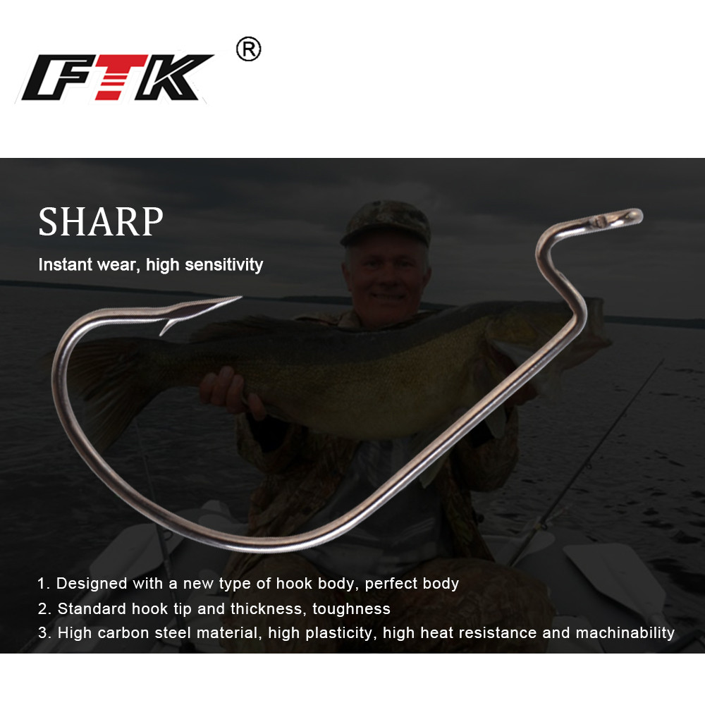 FTK 12-20PCS Offset ตะขอตกปลาเ - Fishing Hook Offset บทวิจารณ์และราคา