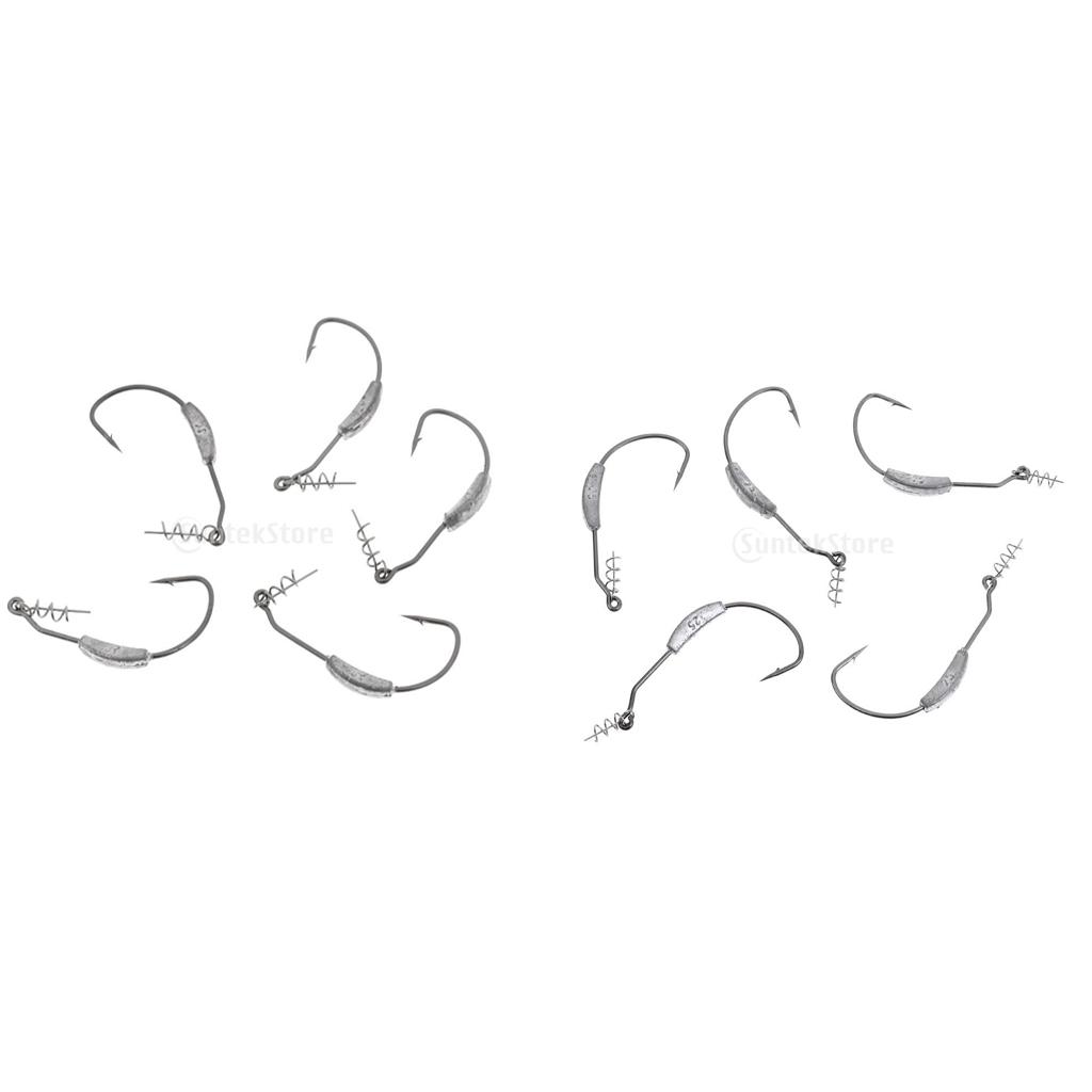 ชุดเบ็ดตกปลาแบบสปริงไร้กิ่งก้า - Fishing Hook Weedless บทวิจารณ์และราคา