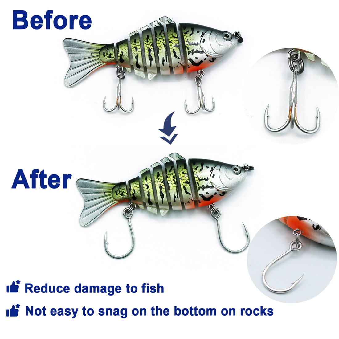 ตะขอตกปลา 9KM 25 ชิ้น Jig Hook - Fishing Hook Barbless บทวิจารณ์และราคา