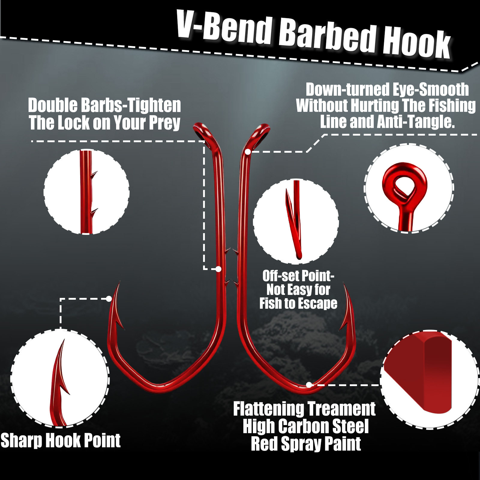 เบ็ดตกปลา 9KM Baitholder 50-10 - Fishing Hook Offset บทวิจารณ์และราคา