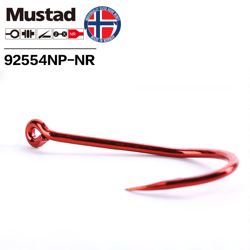 Mustad สีแดงขนาดใหญ่ 2X ฆ่าตัว - Fishing Hook Offset บทวิจารณ์และราคา