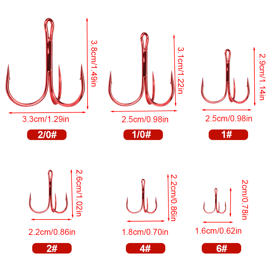 เบ็ดตกปลาคาร์บอนสูง ตะขอสามทาง - Fishing Hook Offset บทวิจารณ์และราคา