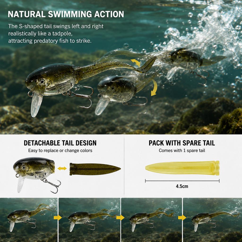 เหยื่อตกปลาแบบแข็ง 1 ชิ้น, 8 ก - Fishing Hook Treble บทวิจารณ์และราคา